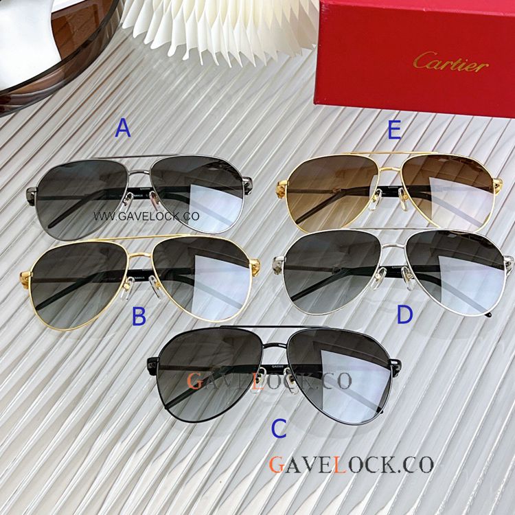 Clone Panthere Cartier ca0966 Gold Sunglasses Oval